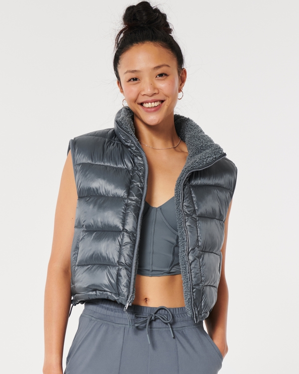 Gilly Hicks Sherpa-Lined Reversible Vest