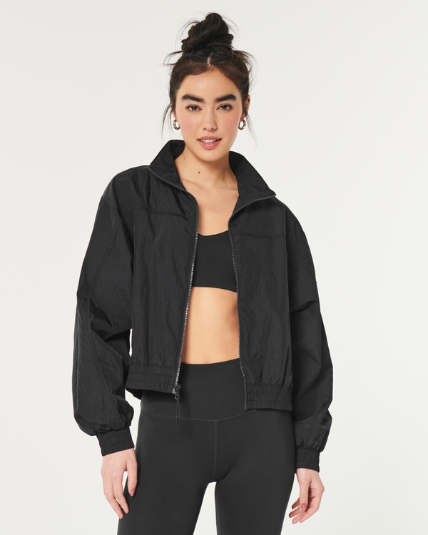 VESTE PARKA HOLLISTER LONGLINE DOWN TAMPON MANTEAU FEMME NOIR TAILLE PETITE