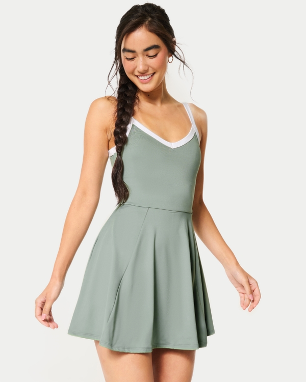 Gilly Hicks Active Tipped Dress, Eucalyptus Green