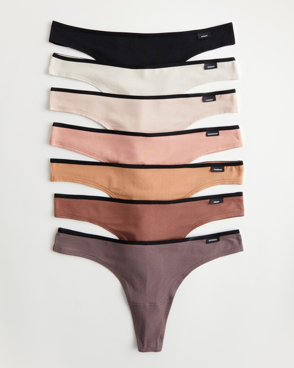Women's Gilly Hicks Cotton Blend Thong 7-Pack | Women's Underwear | HollisterCo.com