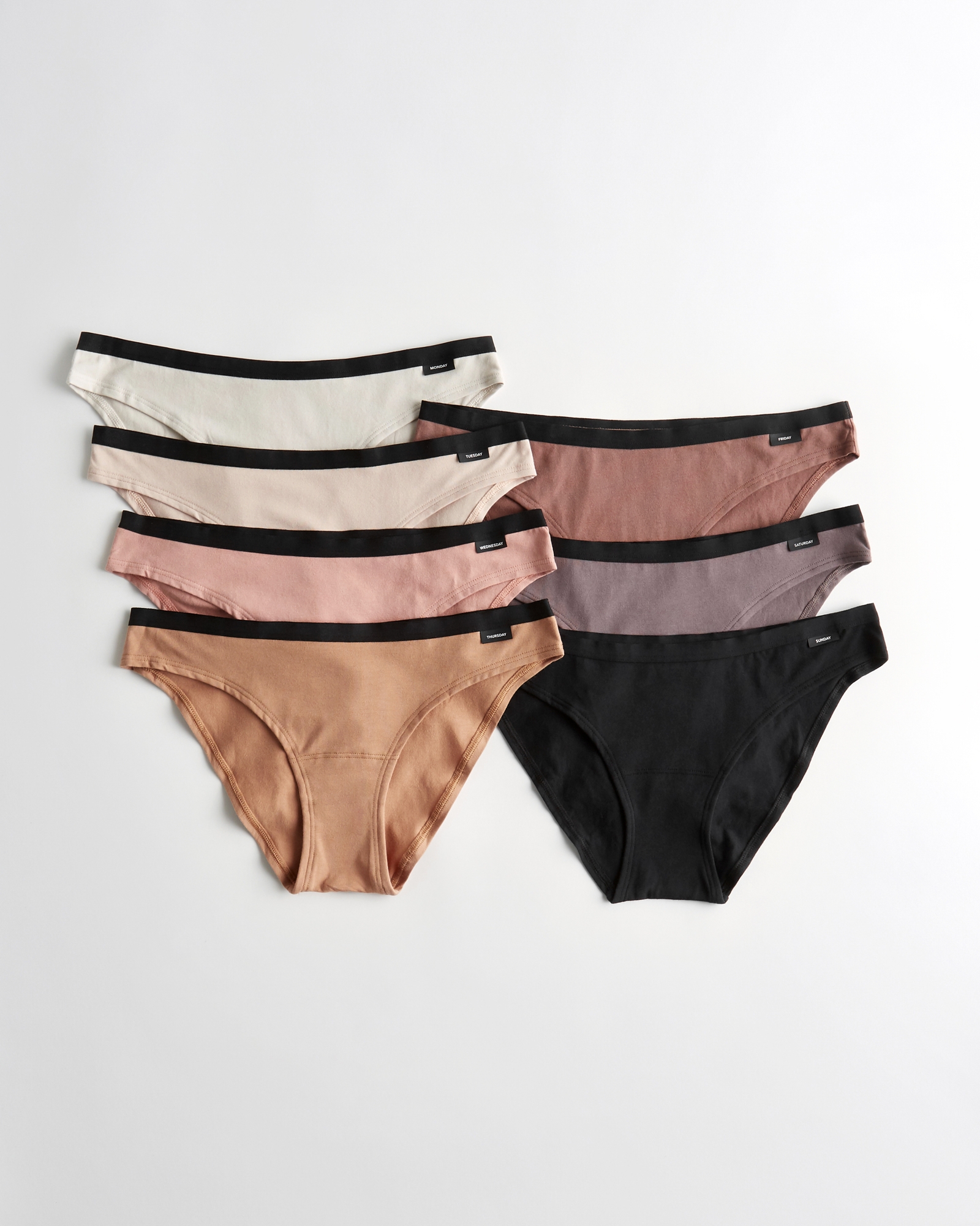 Patterned Bikini Underwear 7-Pack for Girls