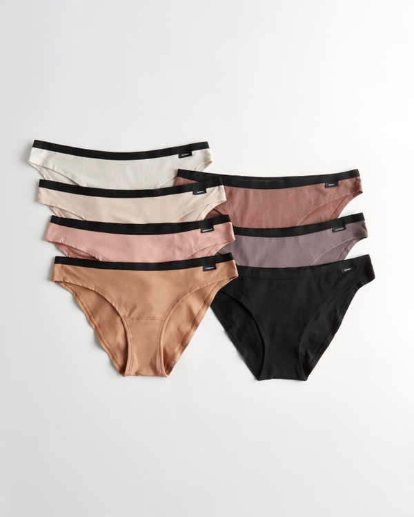 Gilly Hicks Cotton Blend Bikini Underwear 7-Pack, Neutral Multipack