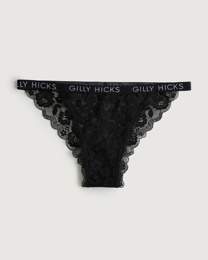 Ladies Women Gilly Hicks Hollister Lace Cheeky Underwear Light