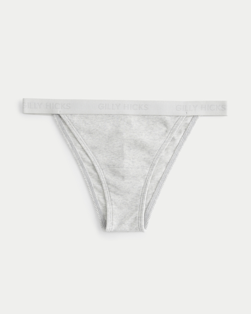 Gilly Hicks Ribbed Cotton Cheeky Underwear