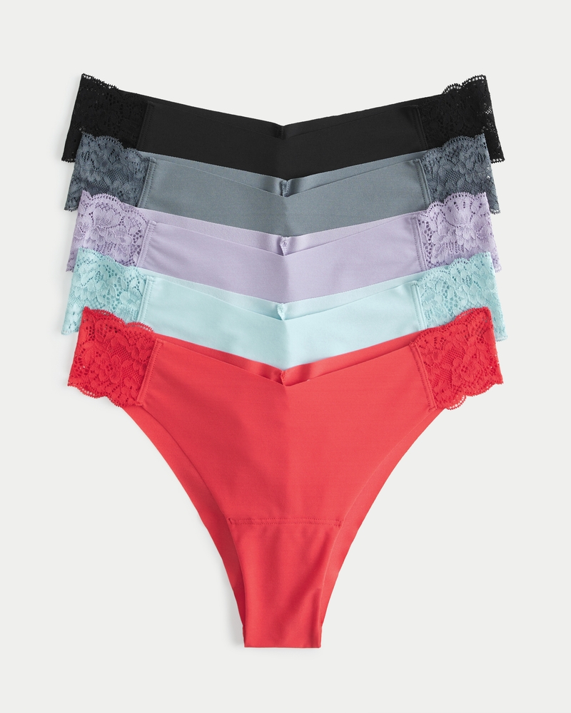 Women's Gilly Hicks Lace-Side No-Show Cheeky Underwear 5-Pack