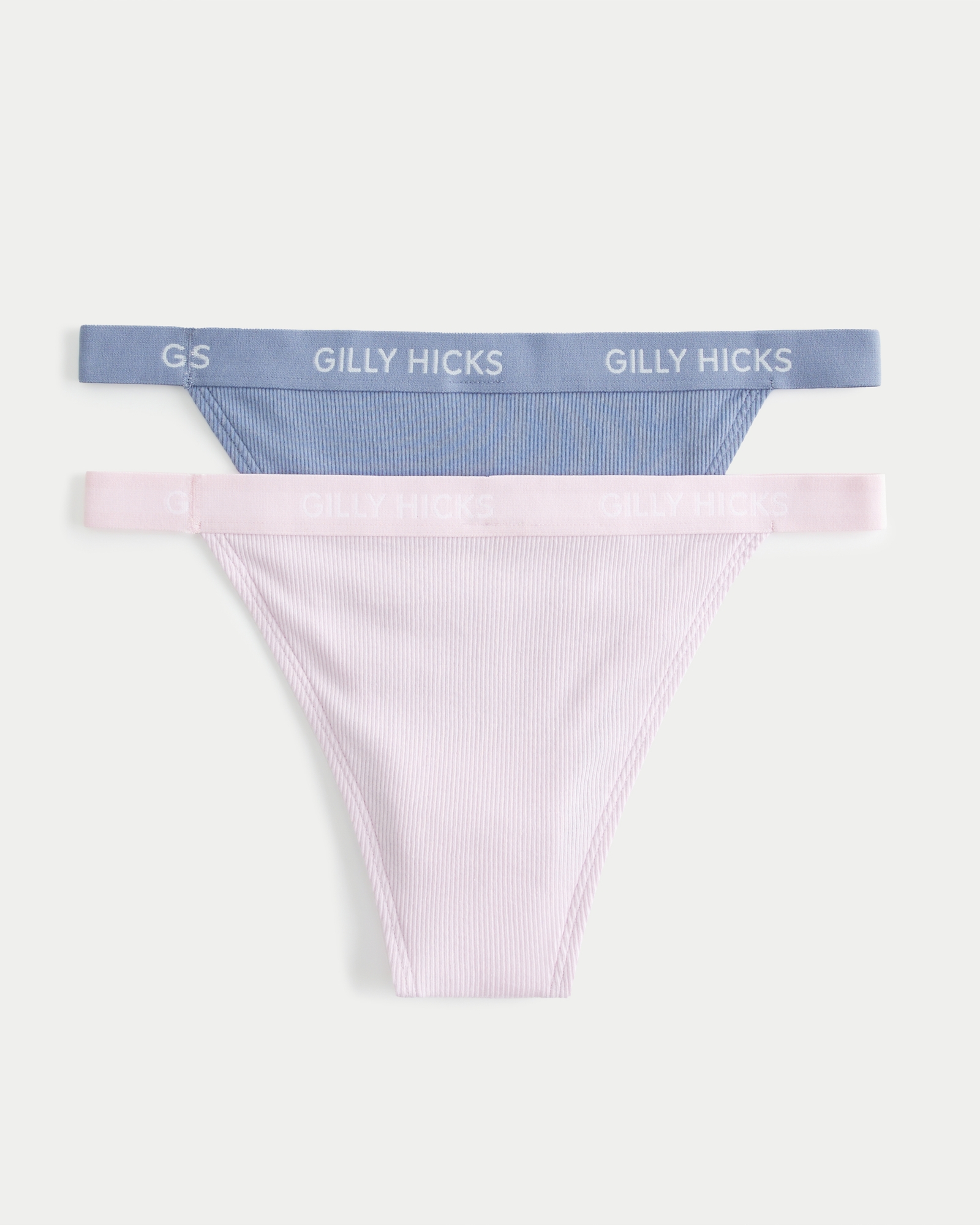 Women's Gilly Hicks Ribbed Cotton Blend Cheeky Underwear 3-Pack