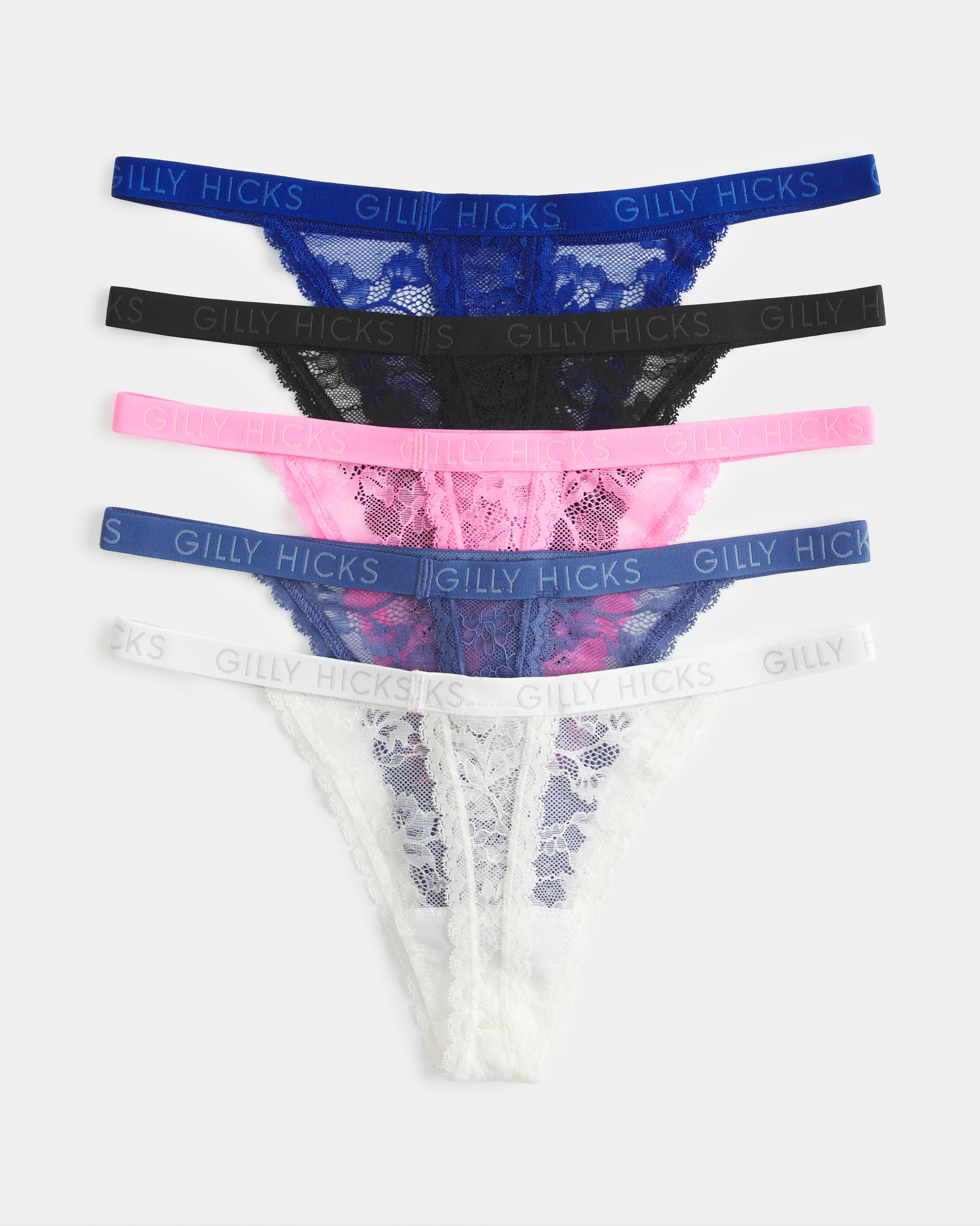 Gilly Hicks Lace Thong Underwear 5-Pack