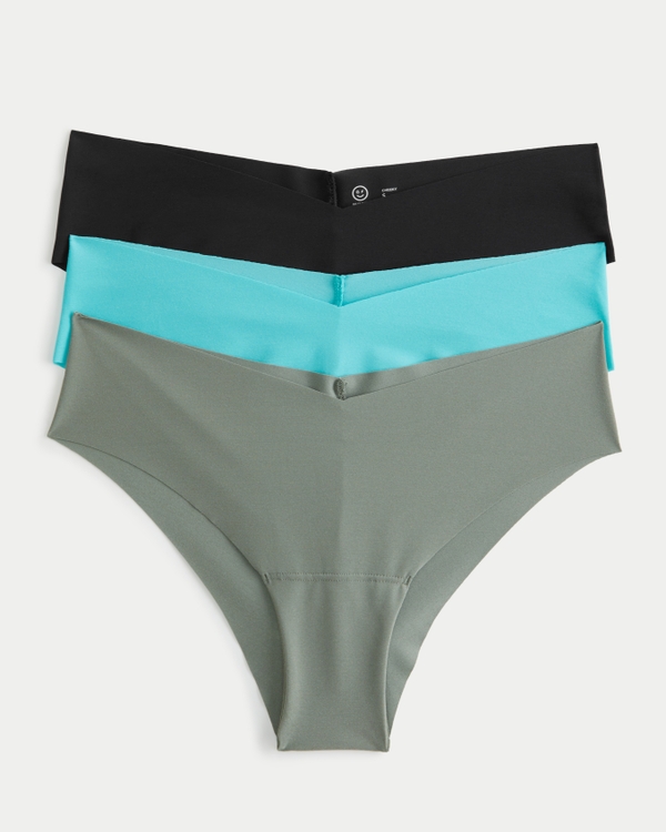 Gilly Hicks No-Show Cheeky Underwear 3-Pack, Green Multi