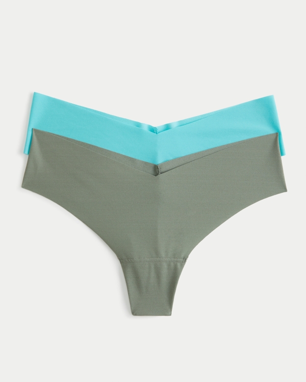Gilly Hicks No-Show Thong Underwear 2-Pack, Green