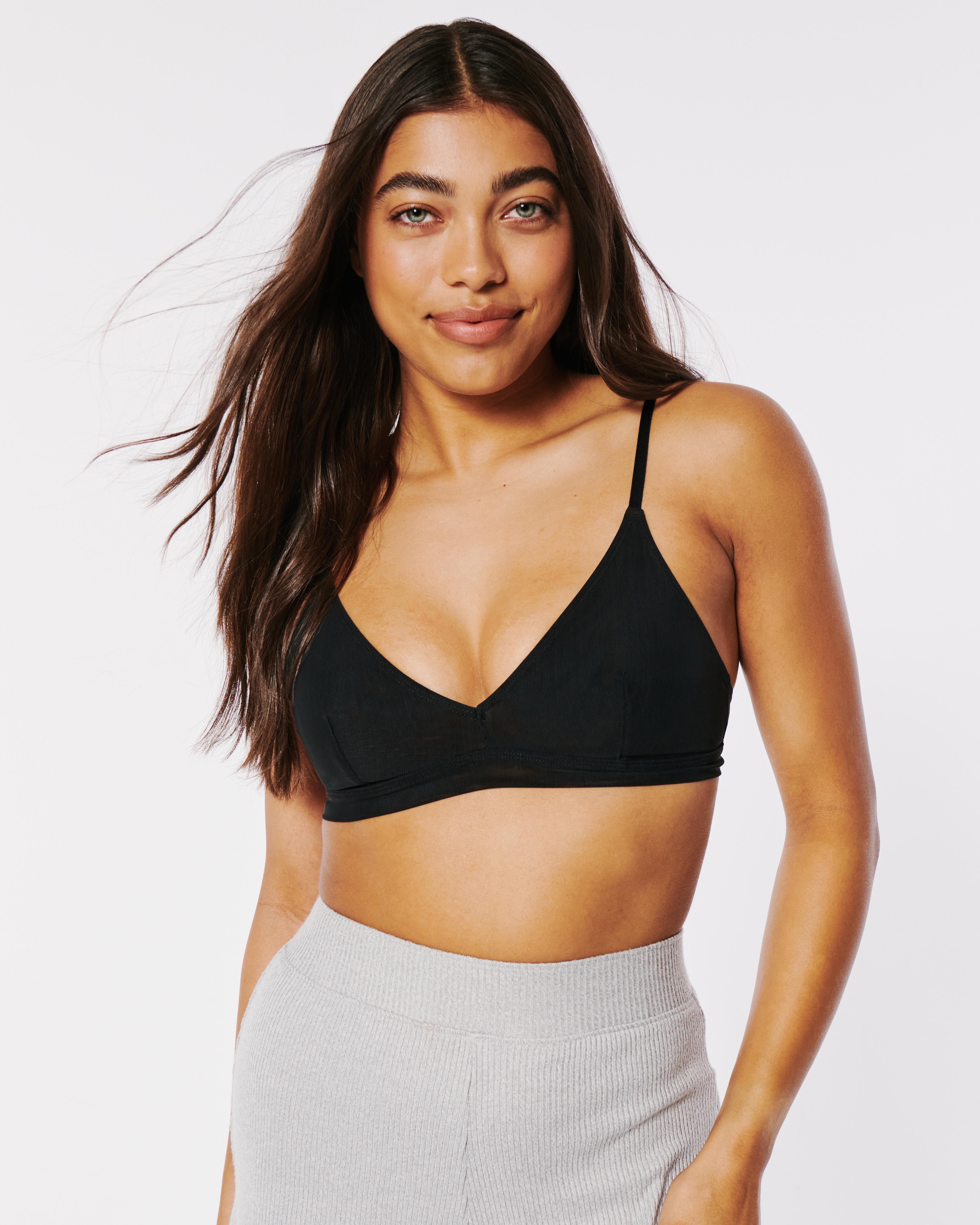 Hollister Gilly Hicks Unlined Mesh Triangle Bralette