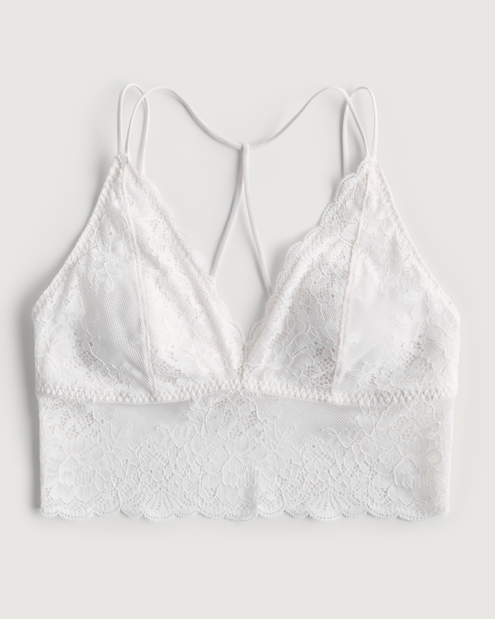 Gilly Hicks Everything Lace Racerback Triangle Bralette With Removable Pads  from Hollister on 21 Buttons