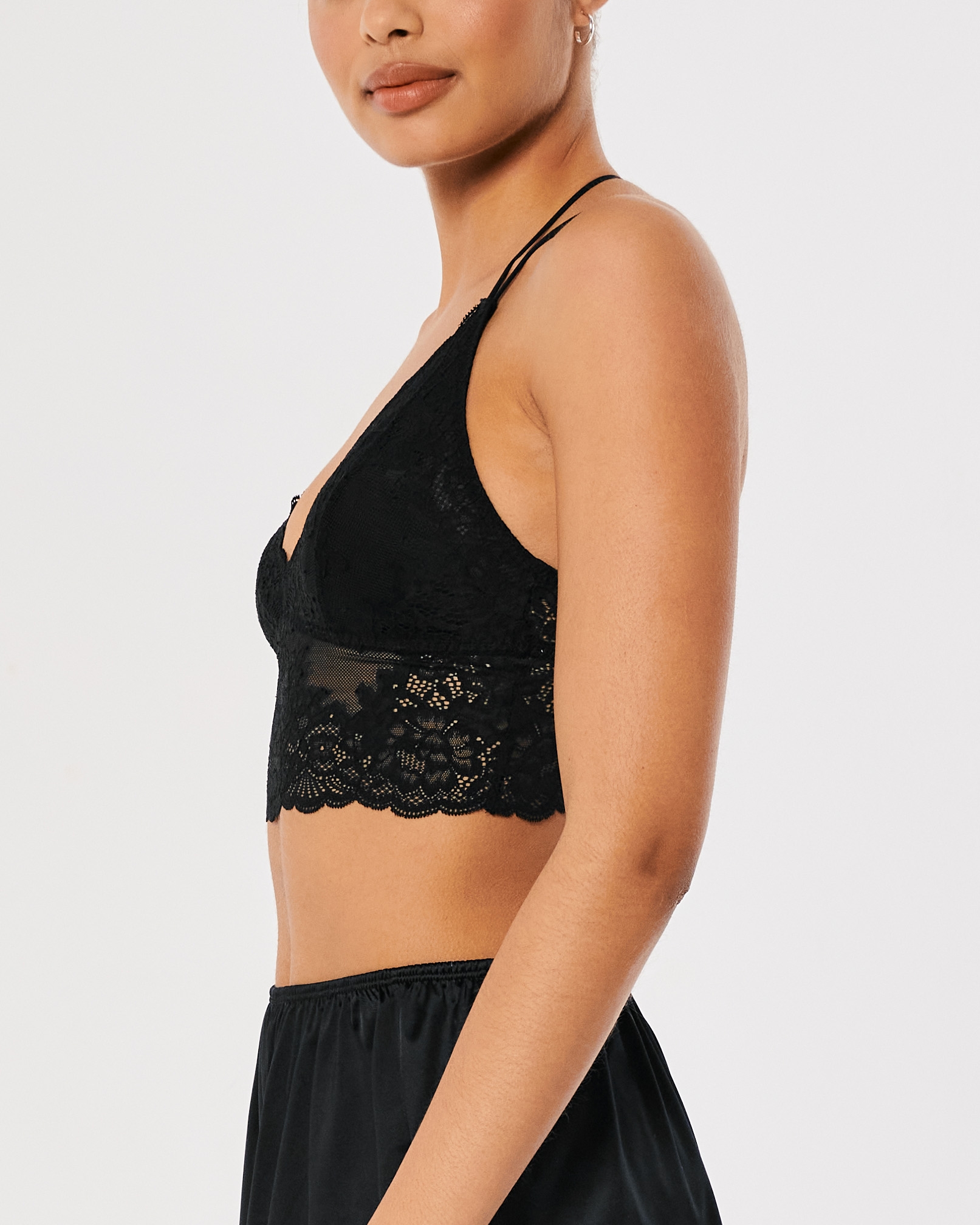 Hollister Gilly Hicks Longline Lace Triangle Bralette