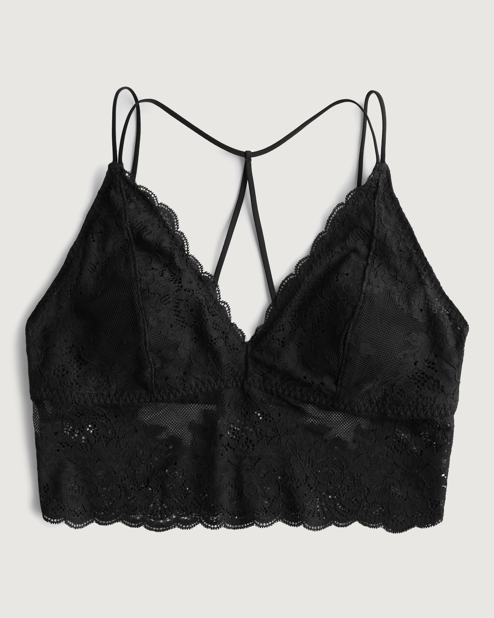 Gilly Hicks Chenille Lace Triangle Longline Bralette - Depop