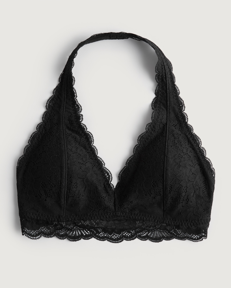 Gilly Hicks Black Halter Lace Bralette Size XS - $9 - From Kimberly