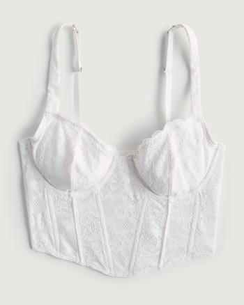 Hollister white lace top store