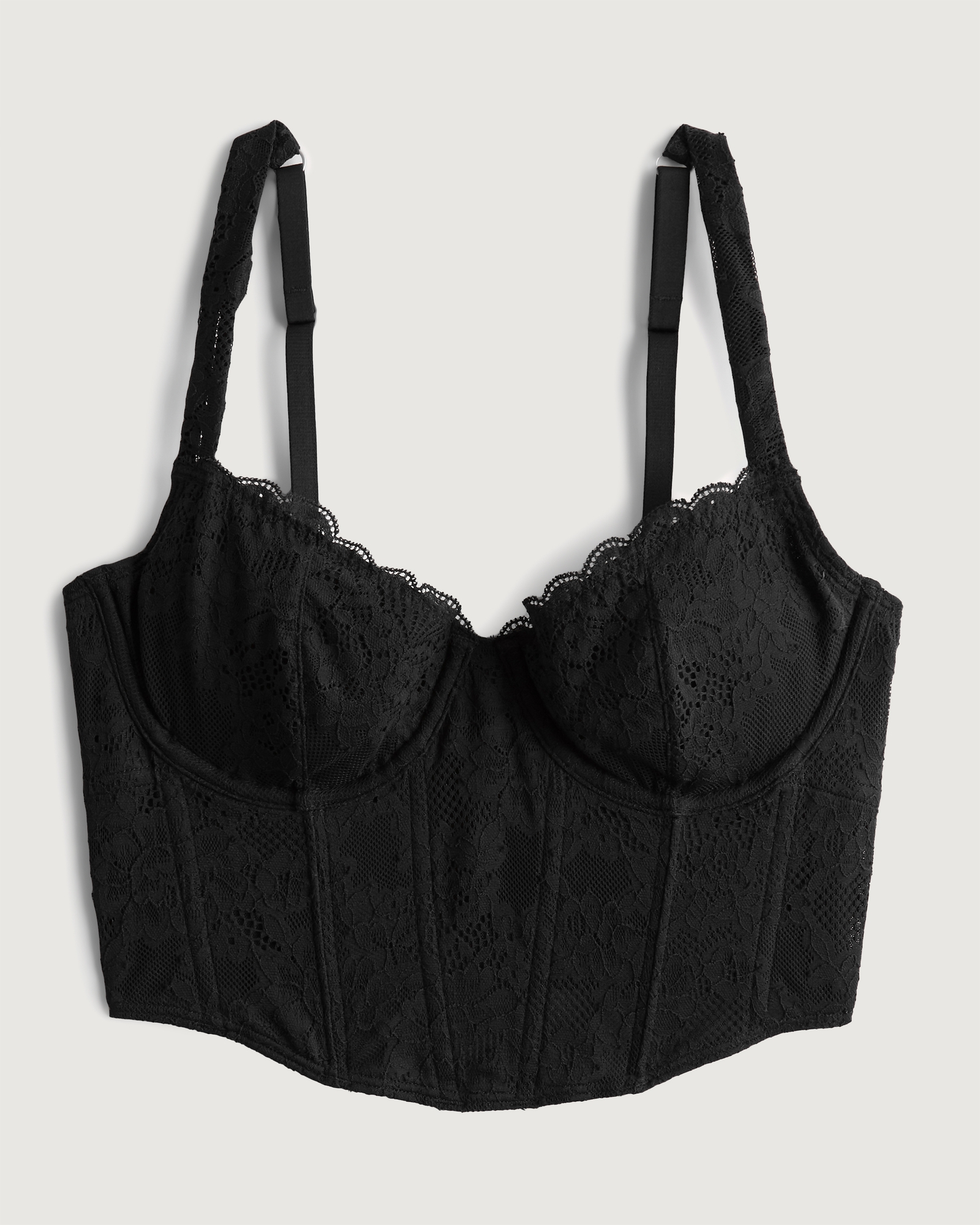 Gilly Hicks core lace halter bralet in black