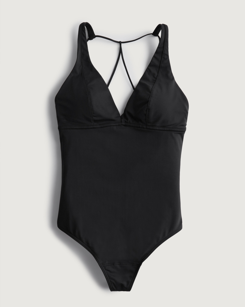Gilly Hicks shaping bodysuit with thong detail in black