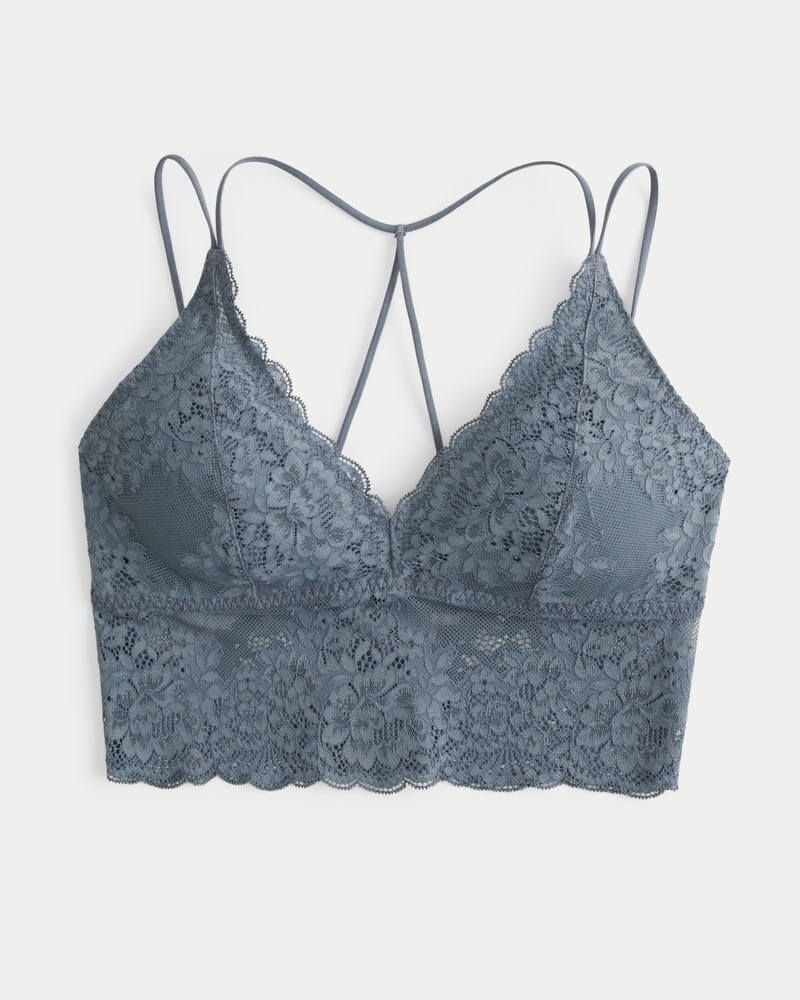 Hollister Gilly Hicks Lace Longline Bralette in White