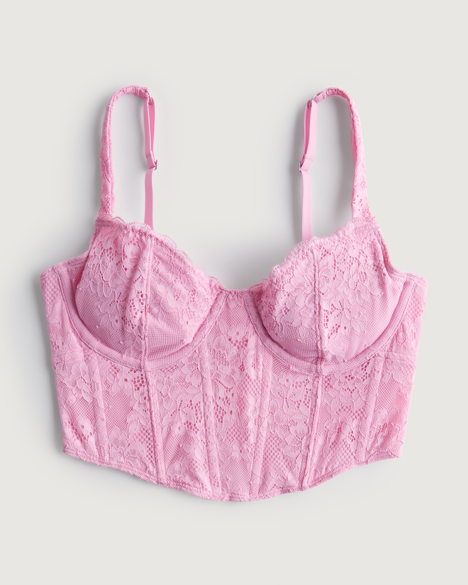 She's Trouble Lace Corset Top (Pink)