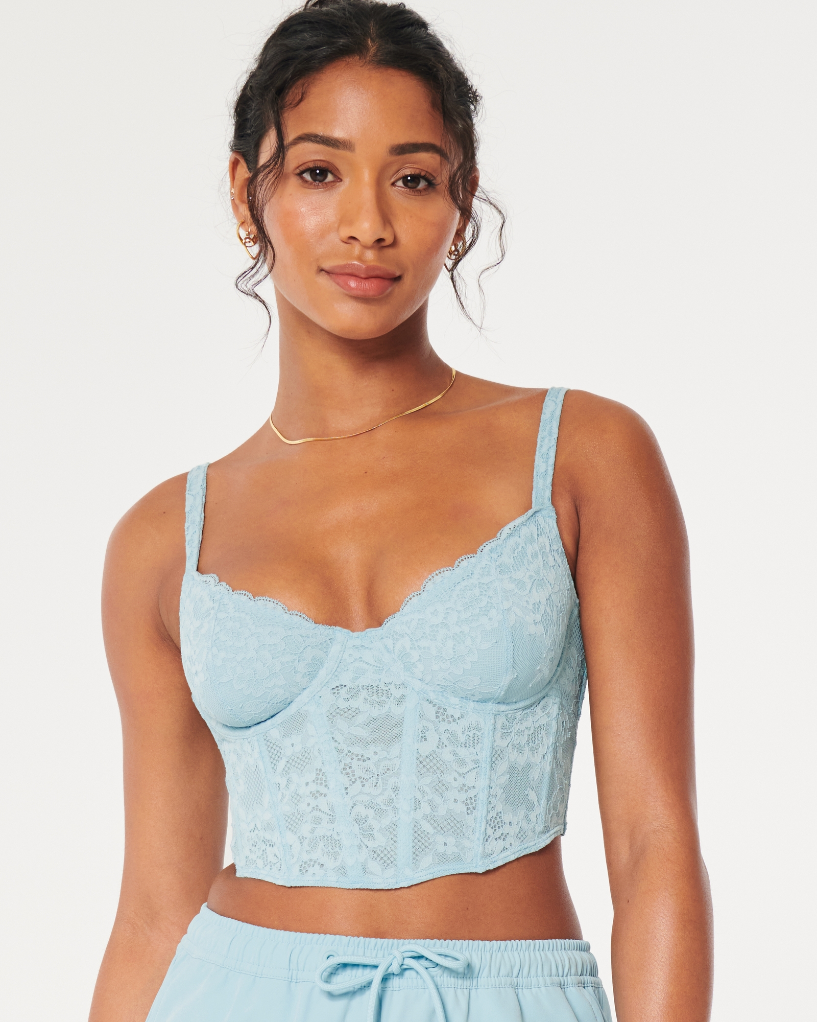 Gilly Hicks fine lace long line bralette