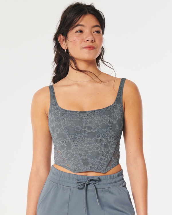 Gilly Hicks Lace Corset, Blue view 1