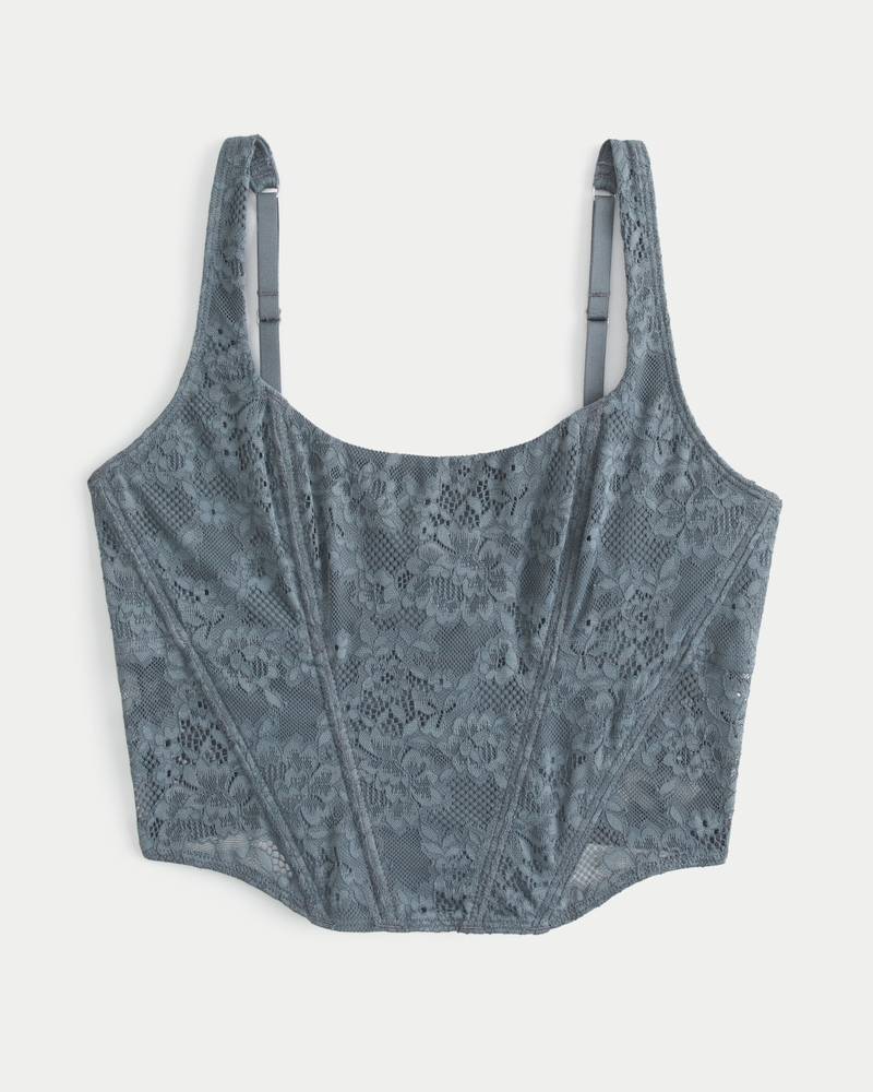 Hollister Gilly Hicks Woven Lace-Up Corset