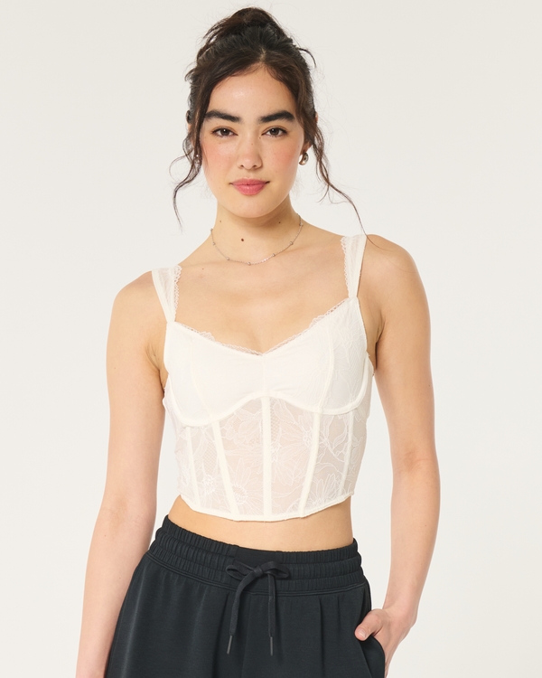 Gilly Hicks Lace Bustier, White