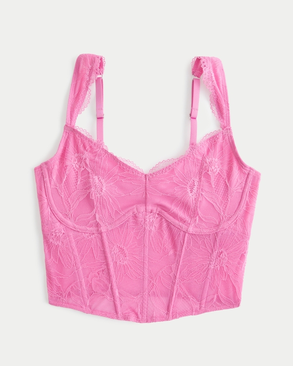 Gilly Hicks Lace Bustier, Pink view 1