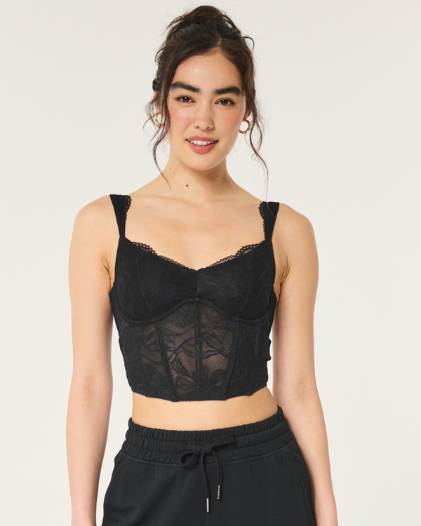 Gilly Hicks Lace Bustier, Black