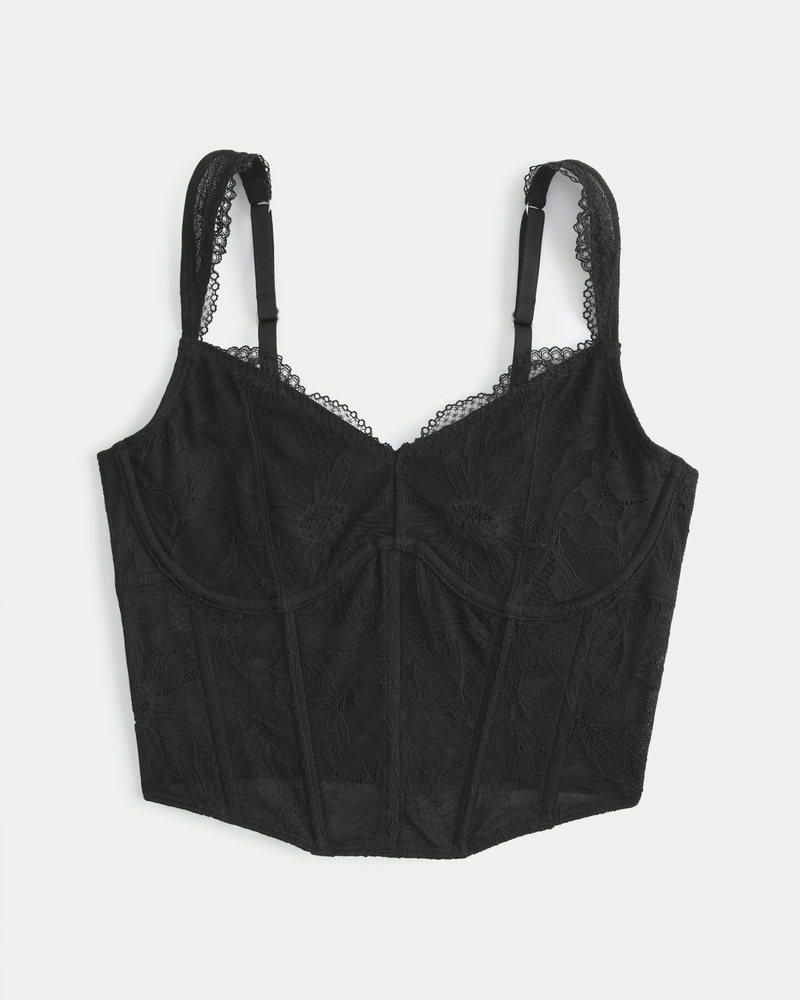 Hollister Gilly Hicks Padded Lace Bralette Pack Two NWOT Black White Size  Small