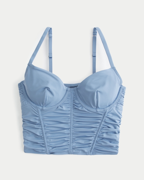Gilly Hicks Ruched Micro-Modal Bustier, Blue