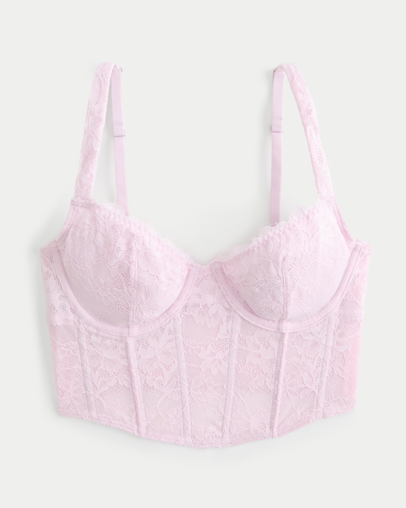 Hollister Gilly Hicks Lace Bustier in Pink
