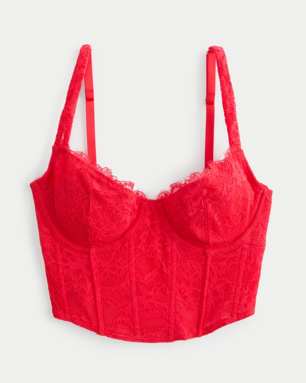 Gilly Hicks Lace Bustier, Red