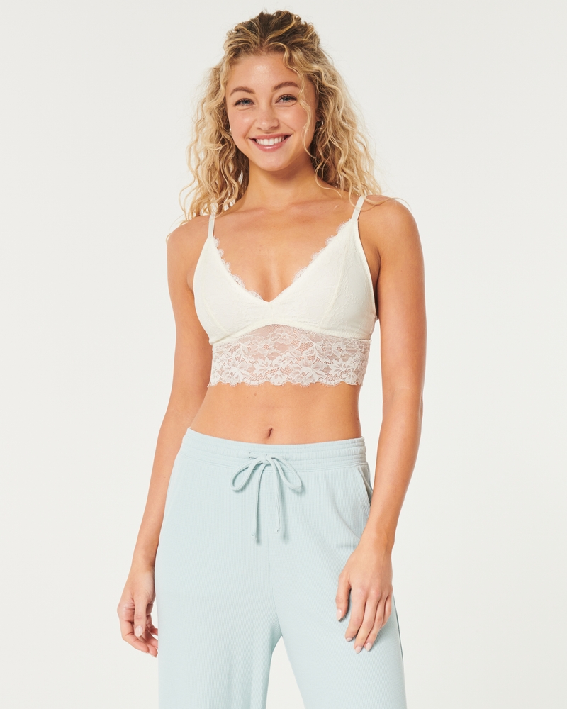 Gilly Hicks geo lace cap sleeve bralette