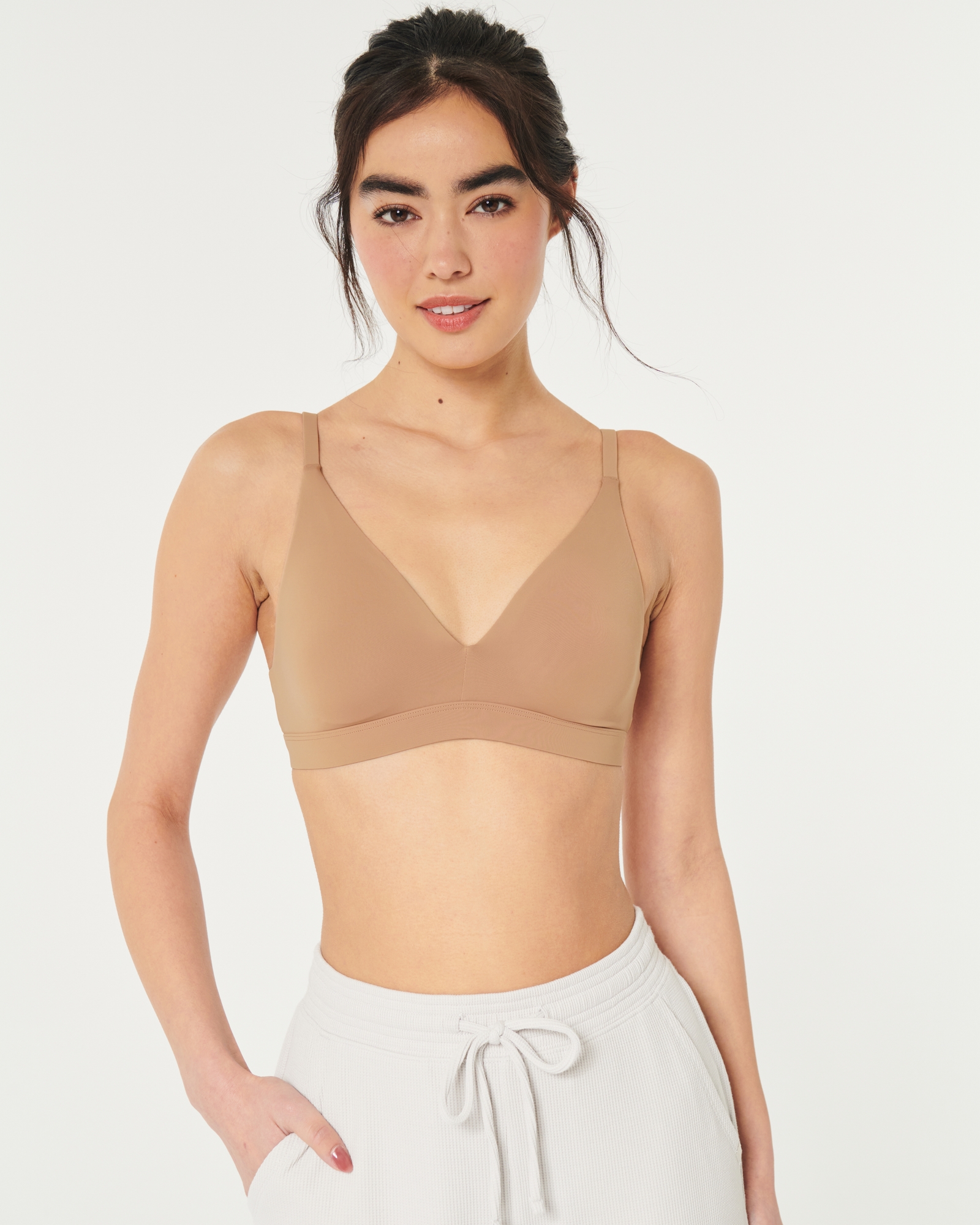Hollister Gilly Hicks Micro-modal Triangle Bralette in Natural