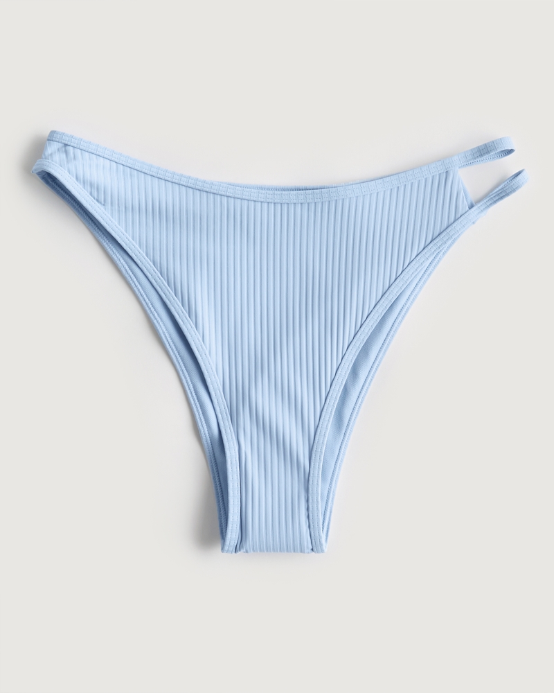 Women's Gilly Hicks HighLeg Ribbed Cheeky Bikini Bottom Women's