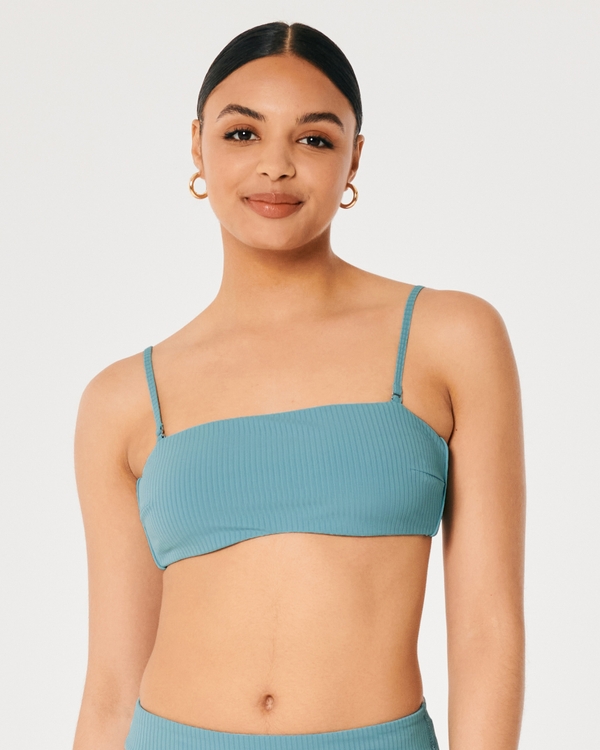 Hollister Gilly Hicks Ribbed Underwire Plunge Bikini Top