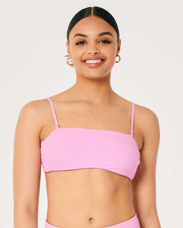 Gilly Hicks Reversible Bandeau Bikini Top, Light Pink