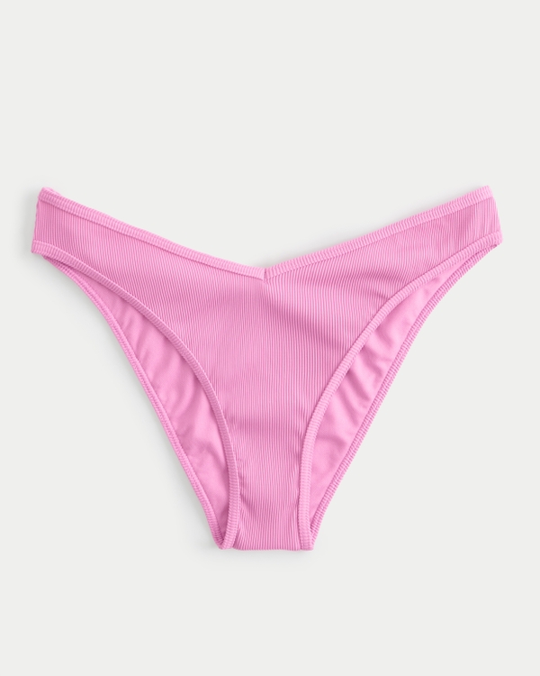 Gilly Hicks High-Leg Cheeky Bikini Bottom, Pink