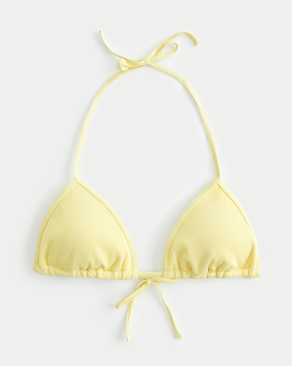 Hollister matching triangle bikini top in sunflower print