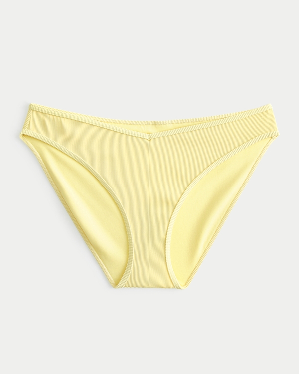 Gilly Hicks Ribbed Bikini Bottom, Lemonade Yellow