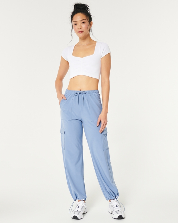 Gilly Hicks Ribbed Seamless Fabric Cinched Top view 2