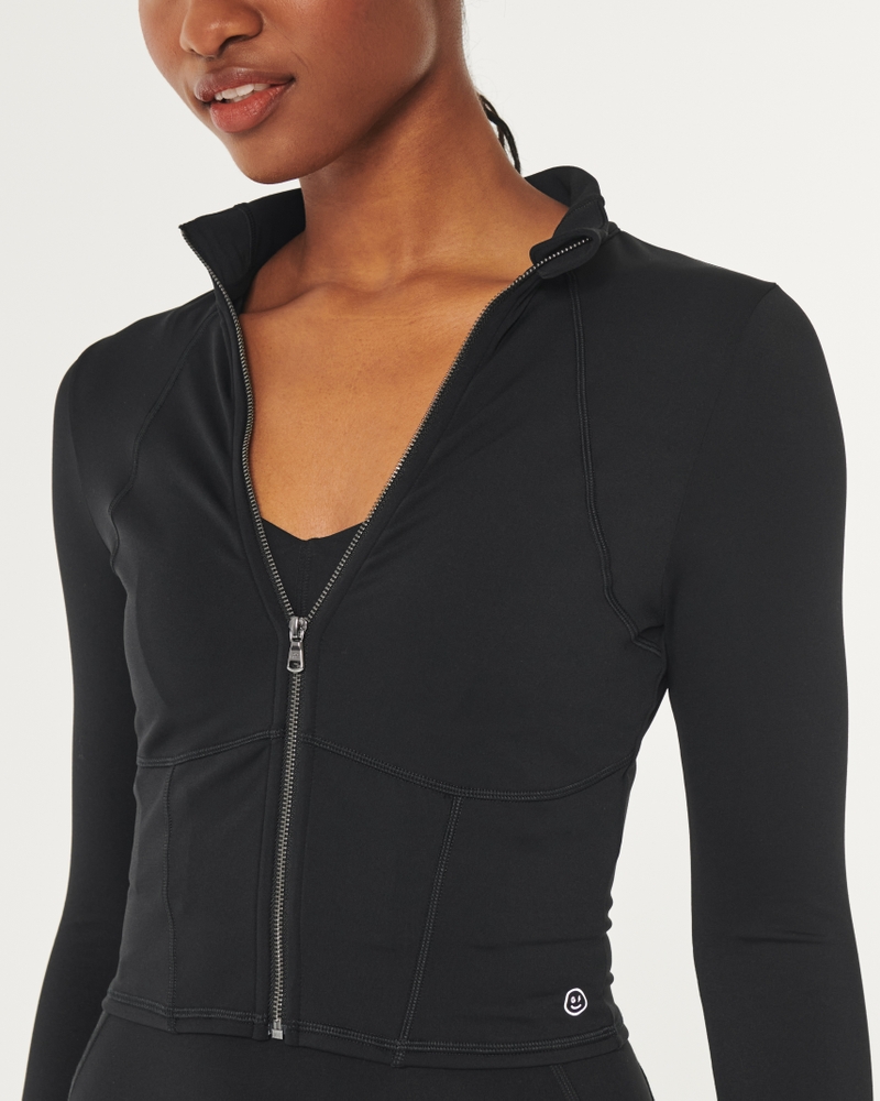 Hollister Gilly Hicks Active Boost Zip-up Jacket in Black