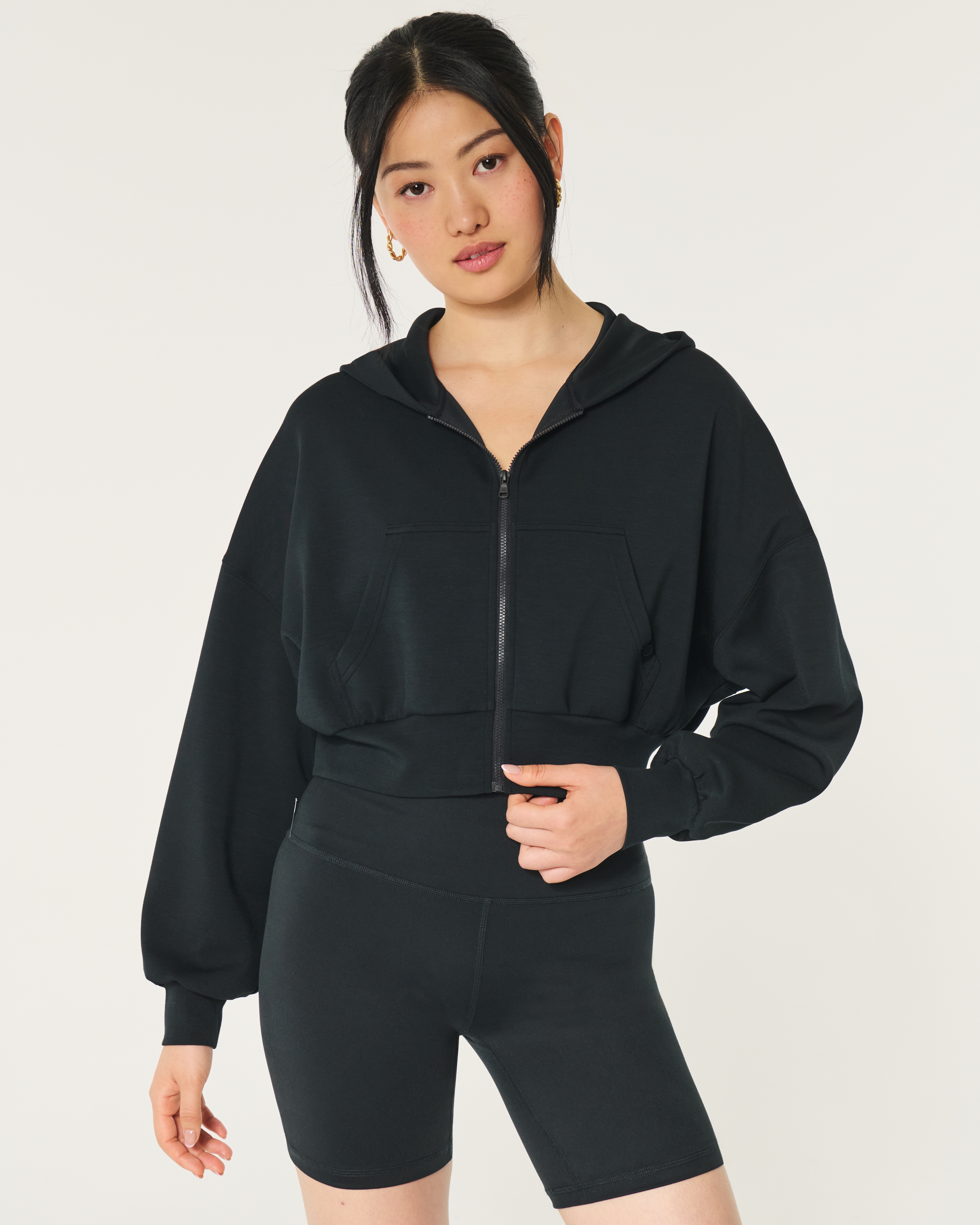 Hollister Gilly Hicks Cable-Knit Zip-Up Hoodie Sweater | Liberty