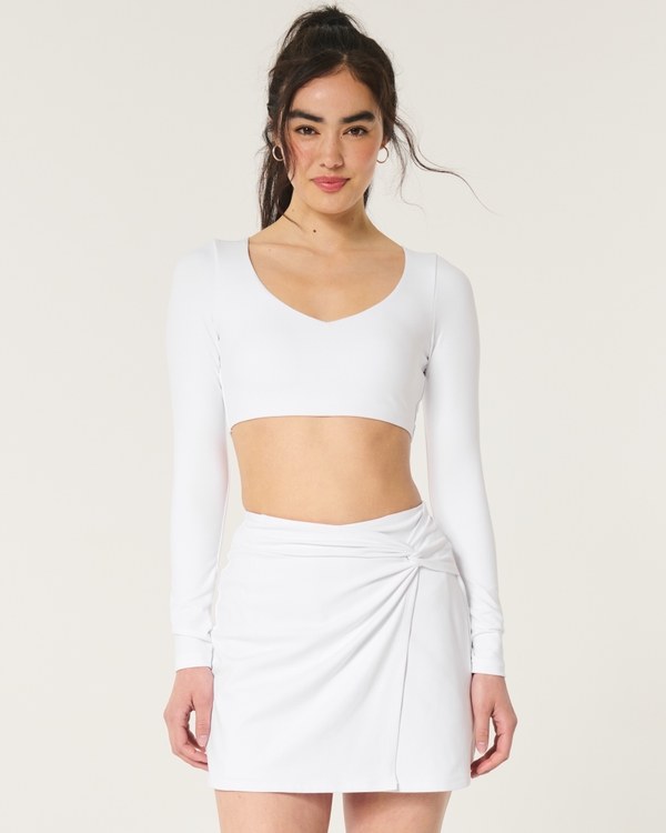 Gilly Hicks Active Recharge Ultra-Crop Plunge Top