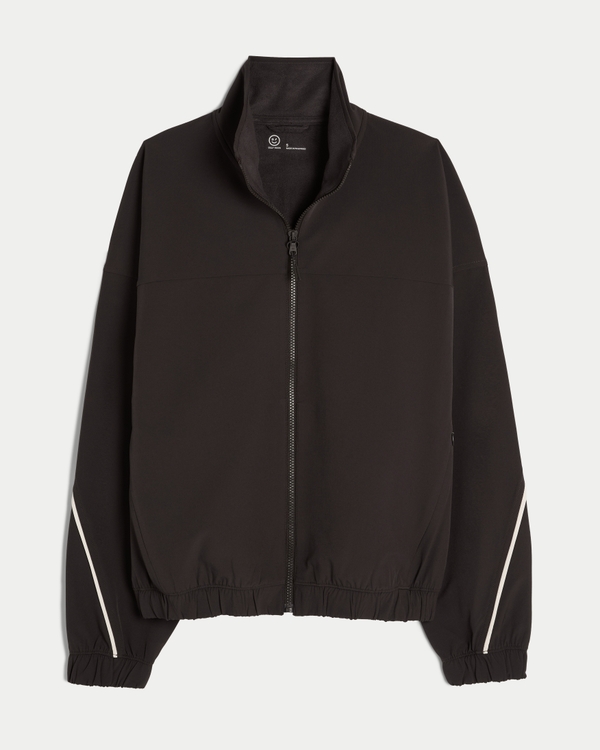 Gilly Hicks Cozy Lined Track Jacket, Espresso