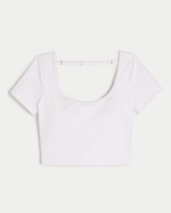 Gilly Hicks Active Recharge Open-Back Tee, White