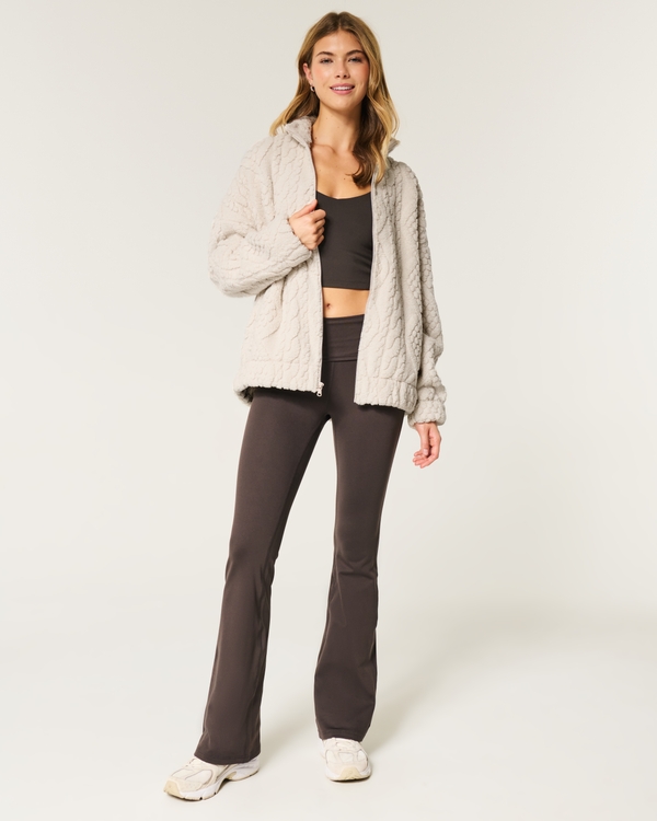 Gilly Hicks Cozy Zip-Up Sweatshirt, Stone view 2