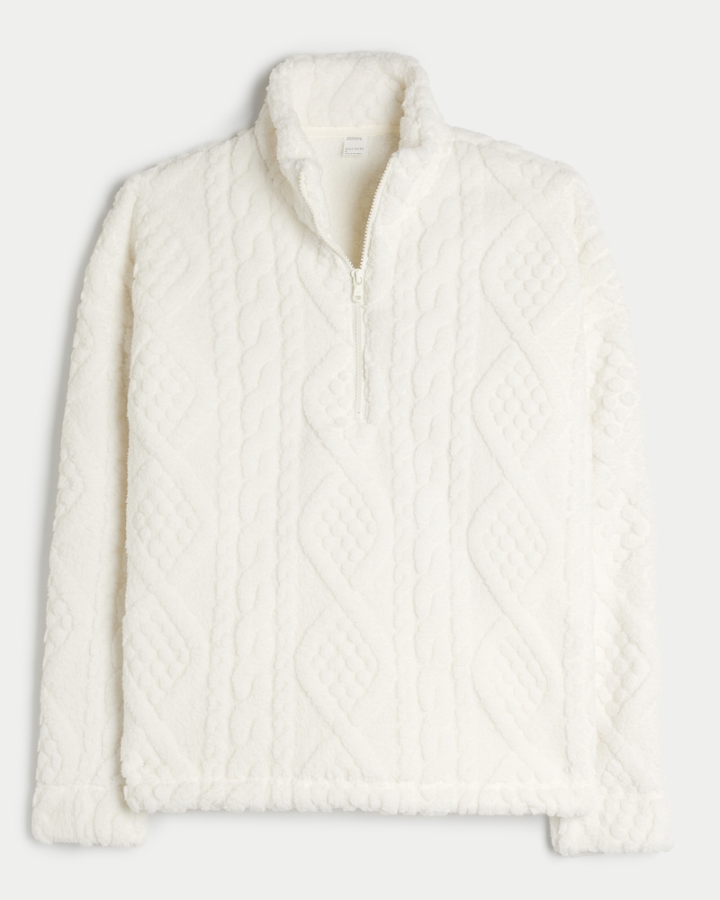 Women s Gilly Hicks Oversized Cozy Quarter Zip Top Women s Tops HollisterCo