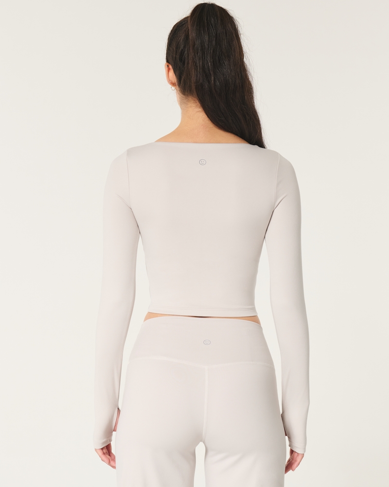 Gilly Hicks Active Recharge Long-Sleeve Plunge Top